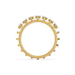 Serene Round - Pure Gold Lab Diamond Band Ring