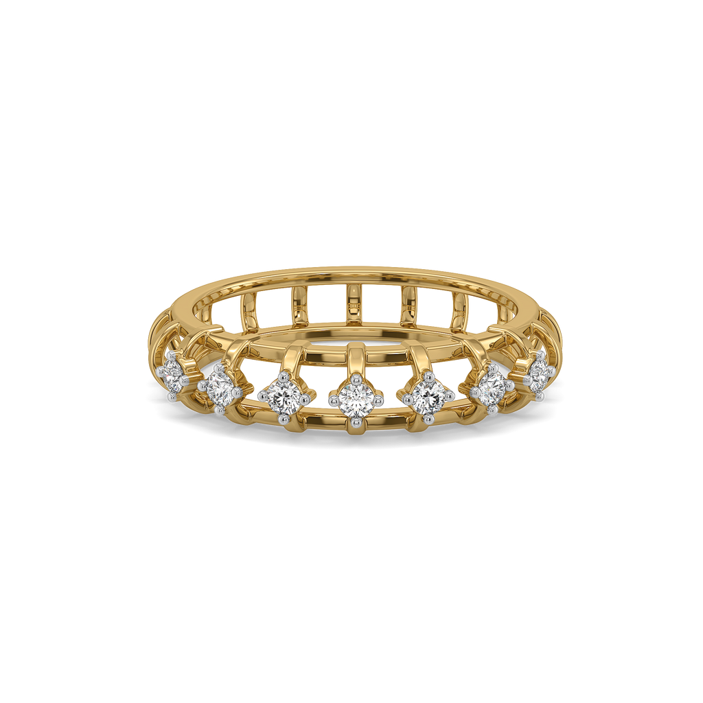 Serene Round - Pure Gold Lab Diamond Band Ring