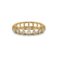 Serene Round - Pure Gold Lab Diamond Band Ring