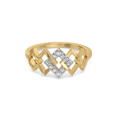 Mini Squares - Pure Gold Lab Diamond Fashion Ring