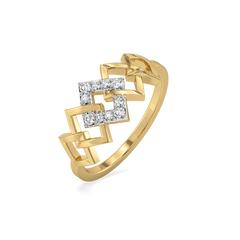 Mini Squares - Pure Gold Lab Diamond Fashion Ring