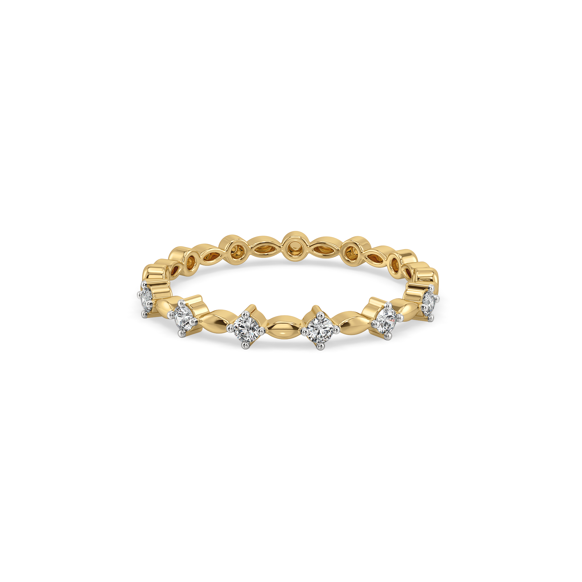 Twilight Dew - Pure Gold Lab Diamond Stud Ring Secondary image
