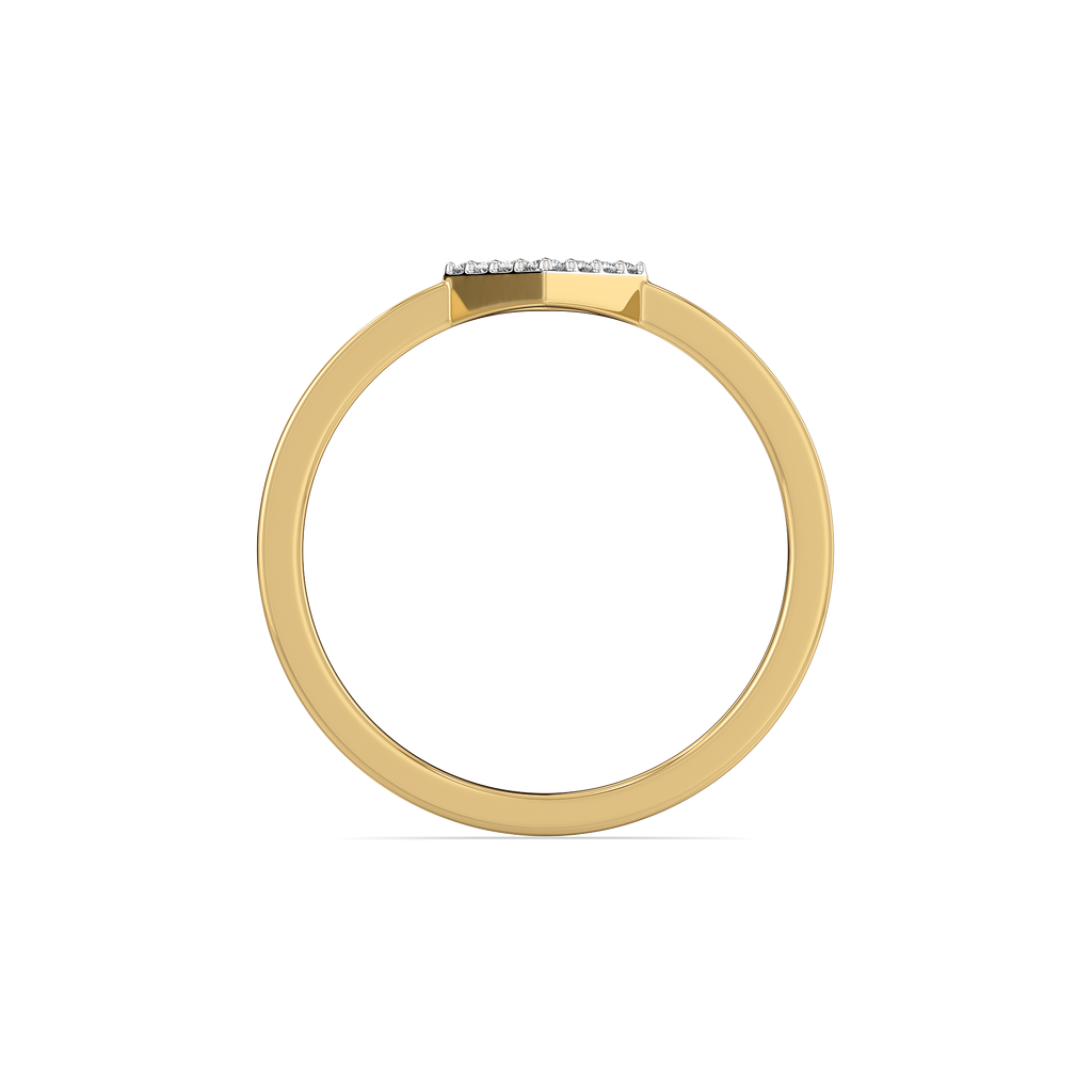 Crystal Line - Pure Gold Lab Diamond Ring