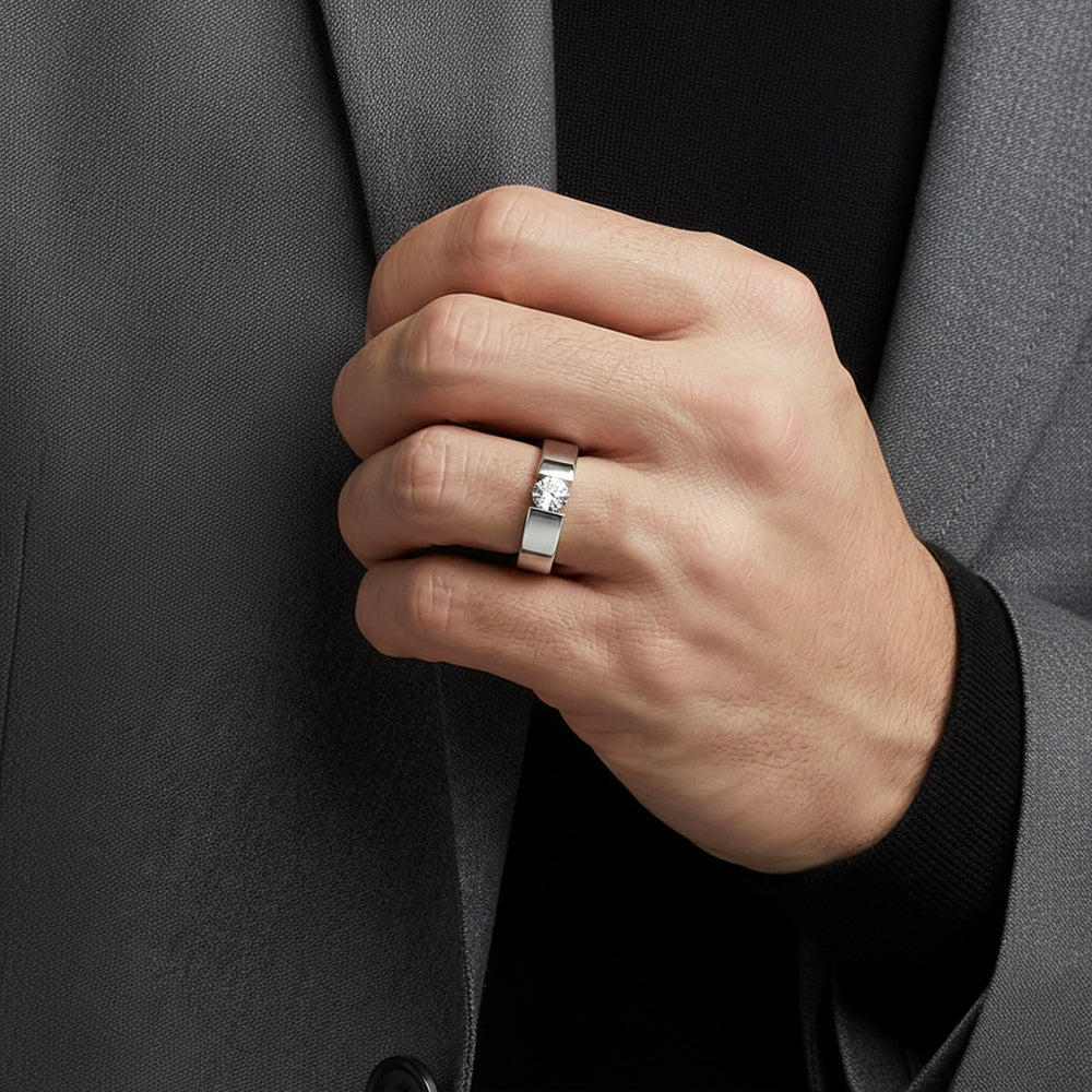 Sol Band - Lab Diamond Men's Ring Main image