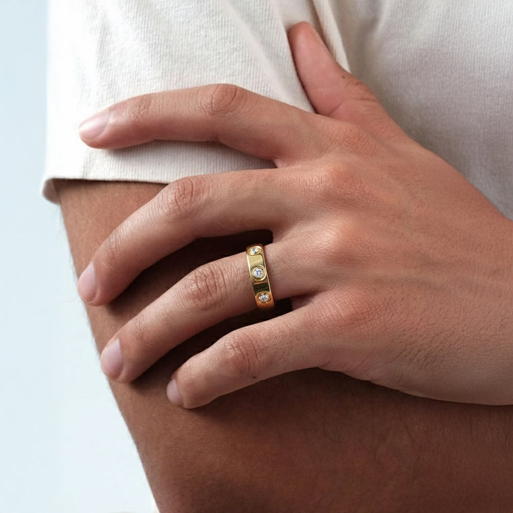 Solar Band - Lab Diamond Men's Ring Secondary image