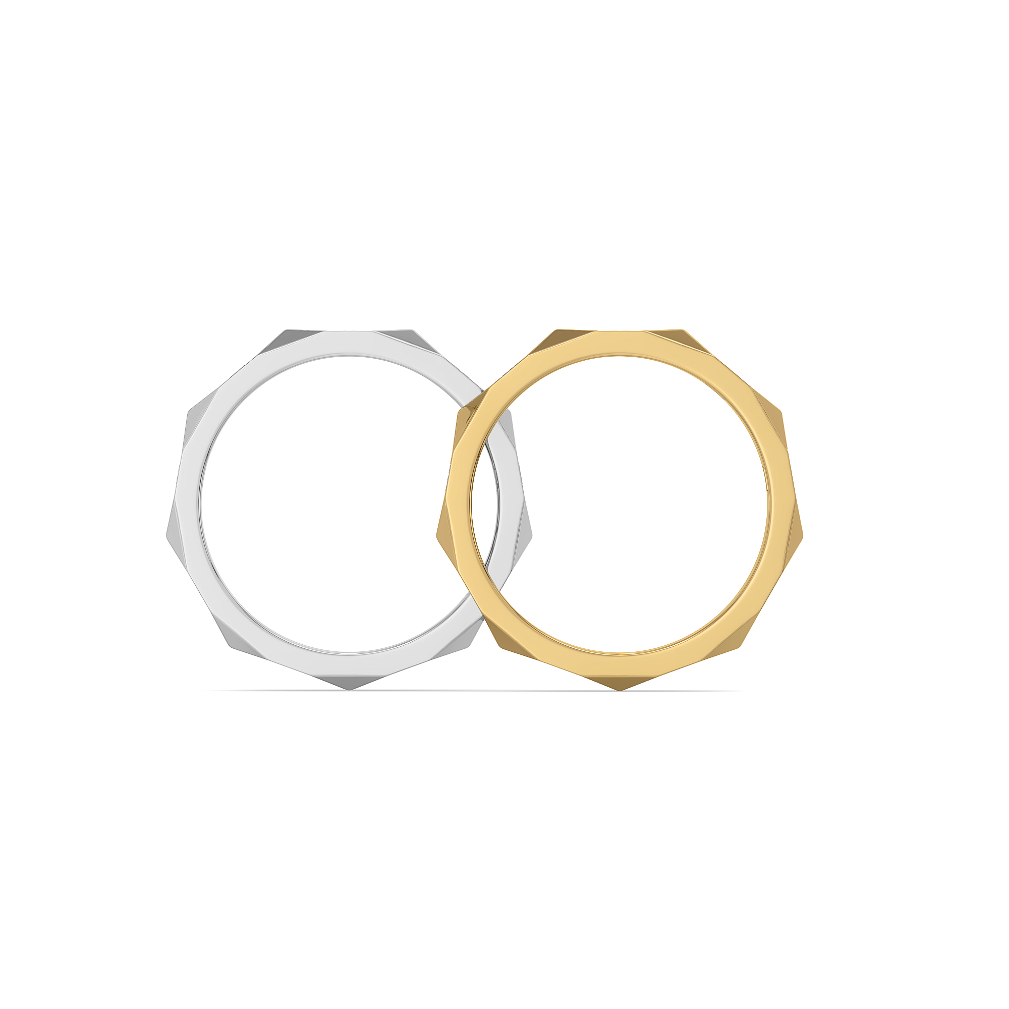 Parallel Forms - Lab Diamond Men's Stackable Ring Secondary image