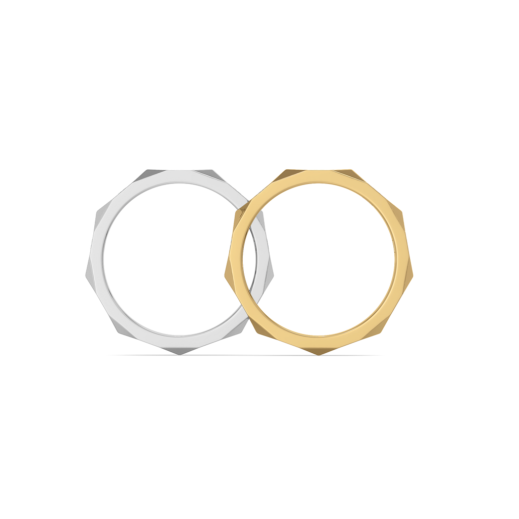 Parallel Forms - Lab Diamond Men's Stackable Ring