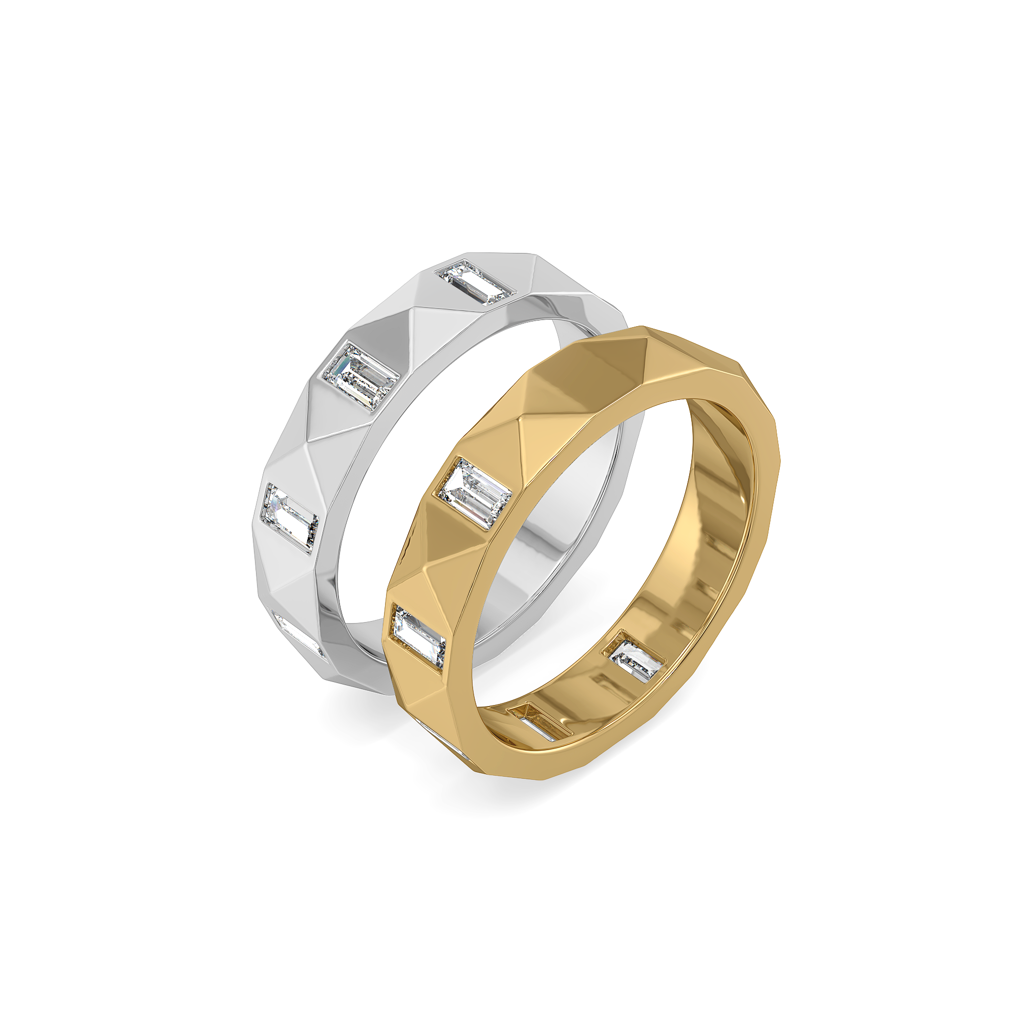 Parallel Forms - Lab Diamond Men's Stackable Ring Main image