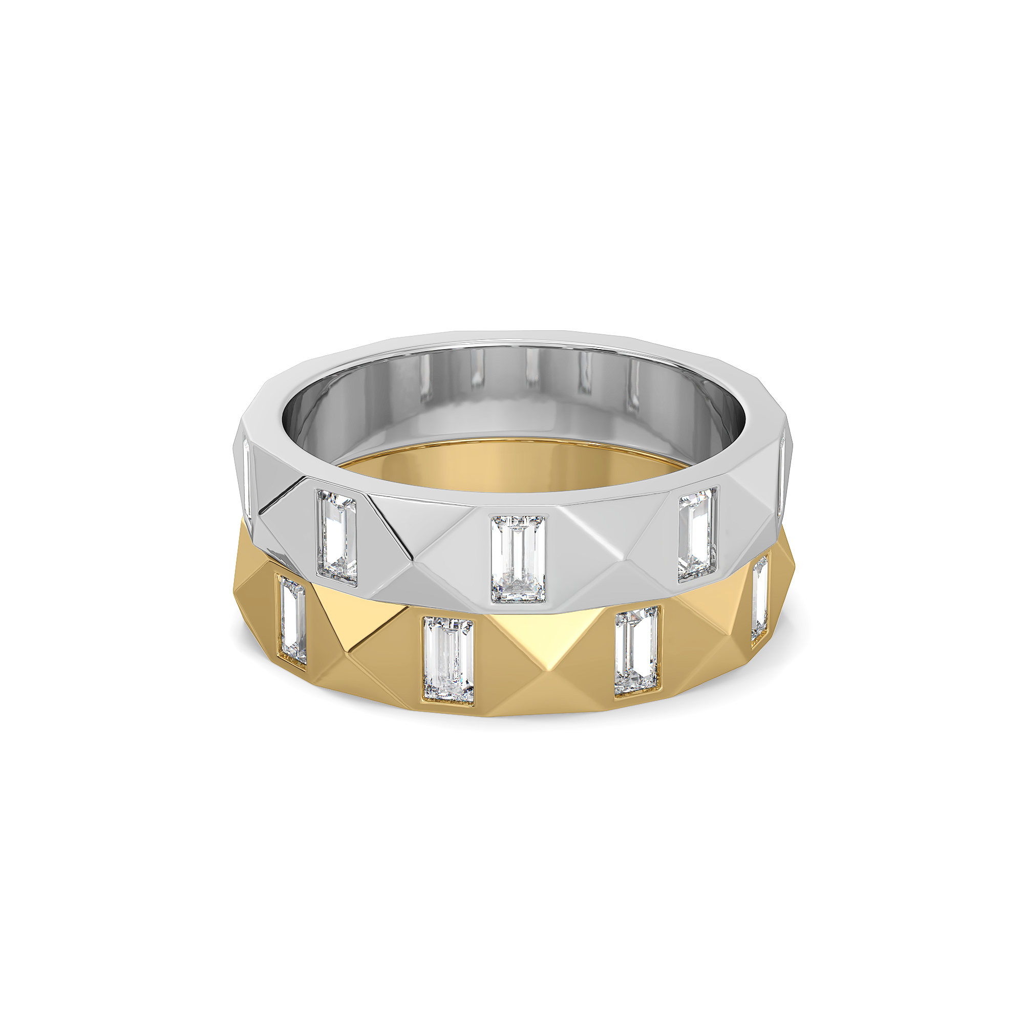 Parallel Forms - Lab Diamond Men's Stackable Ring