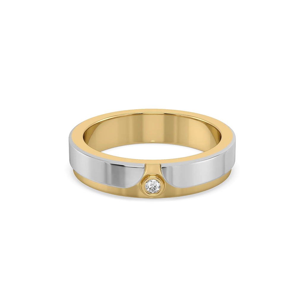 Curved Crest - Lab Diamond Men's Ring
