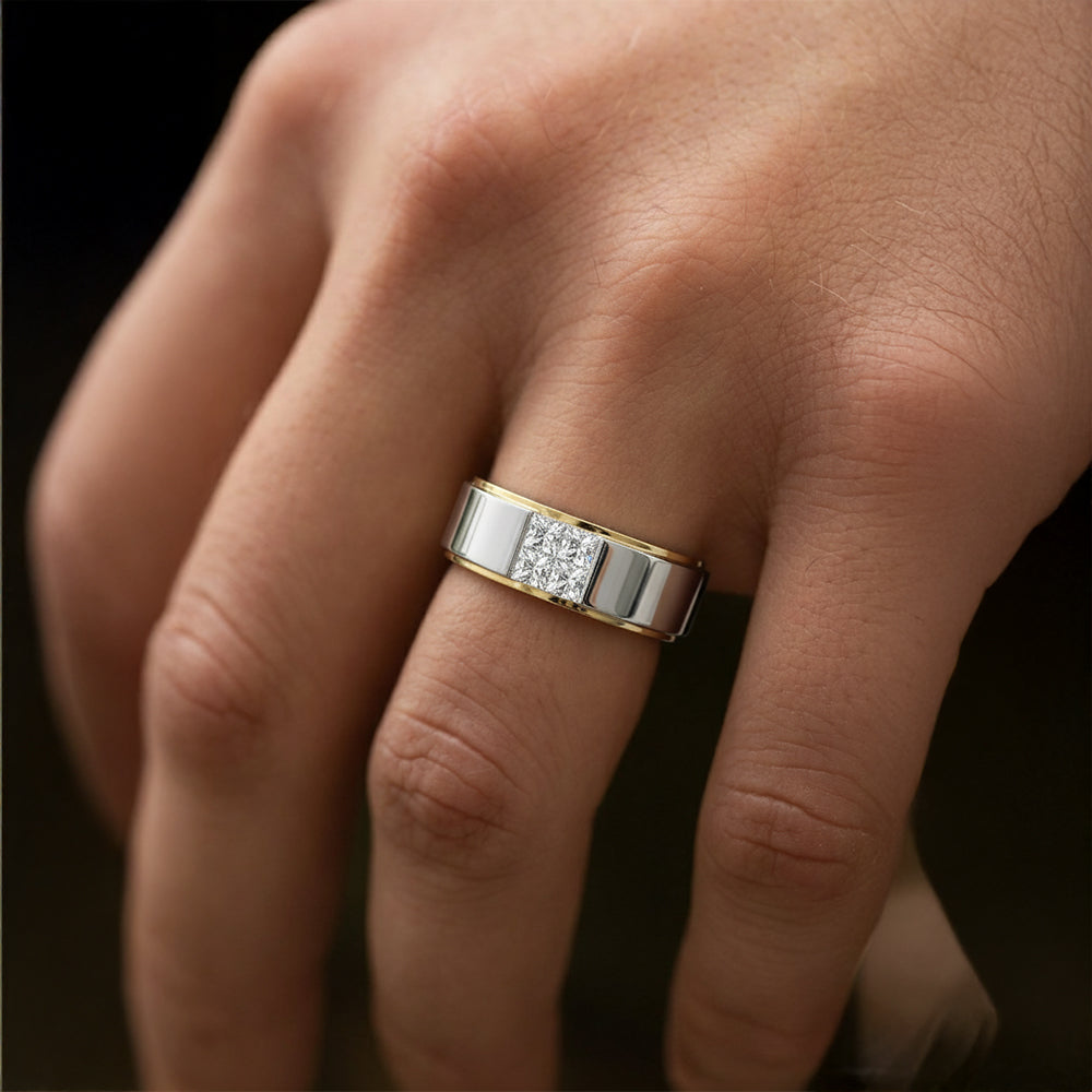 Square Crest - Lab Diamond Men's Ring Secondary image