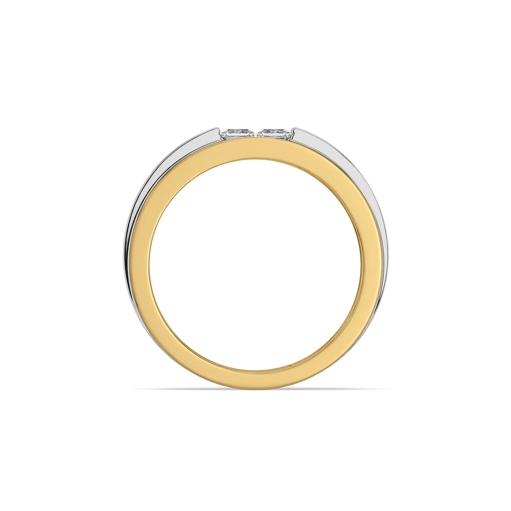 Square Crest - Lab Diamond Men's Ring