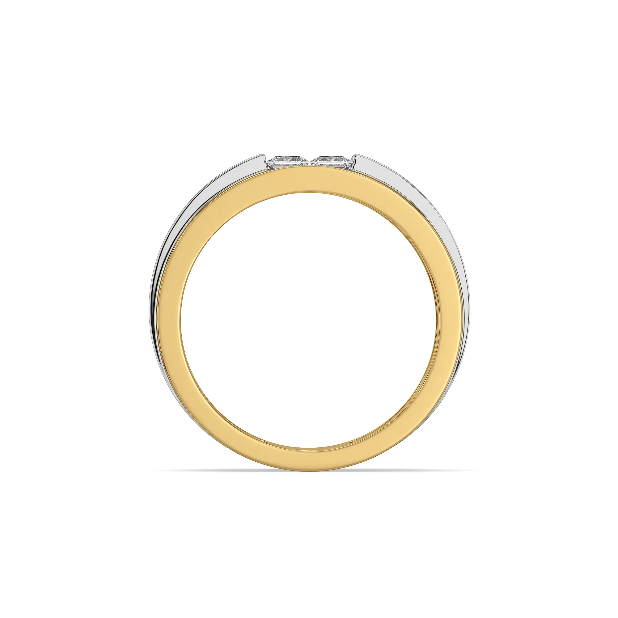 Square Crest - Lab Diamond Men's Ring