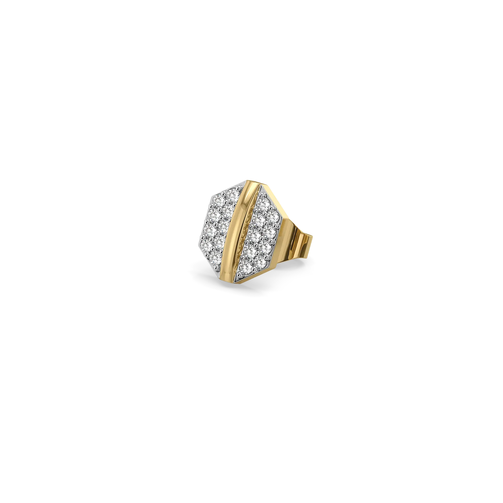 Hexa Edge - Lab Diamond Men's Studs Secondary image