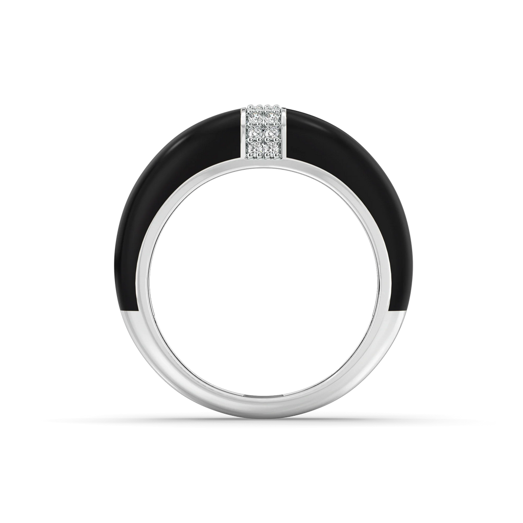 Shadow Seal - Lab Diamond Men's Black Ring