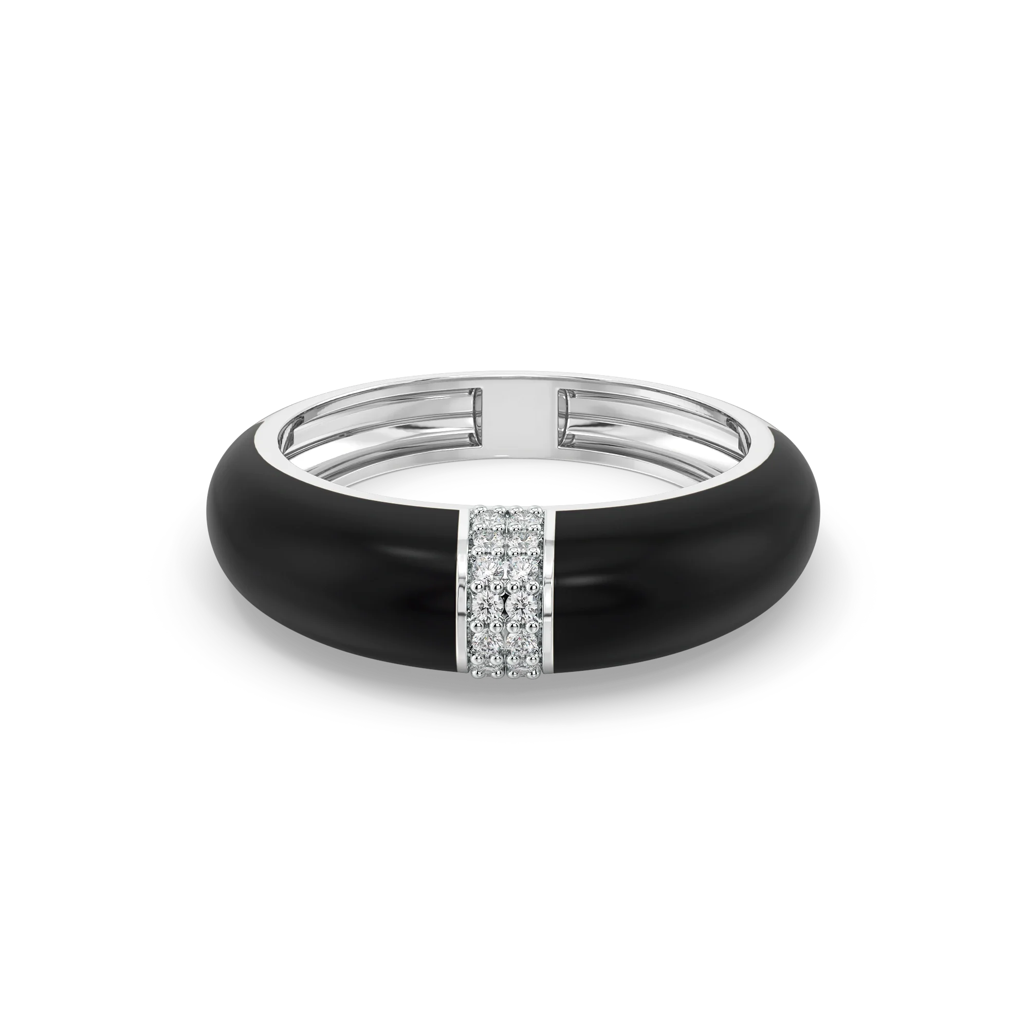 Shadow Seal - Lab Diamond Men's Black Ring Main image