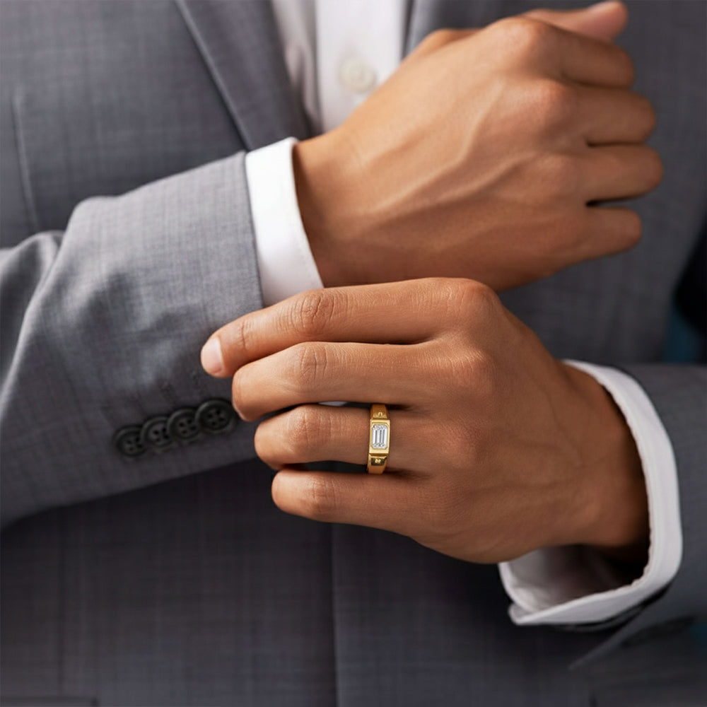 Modern Edge - Lab Diamond Men's Ring