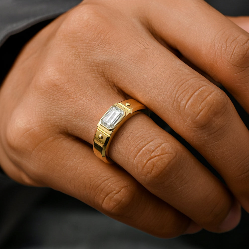Modern Edge - Lab Diamond Men's Ring Main image