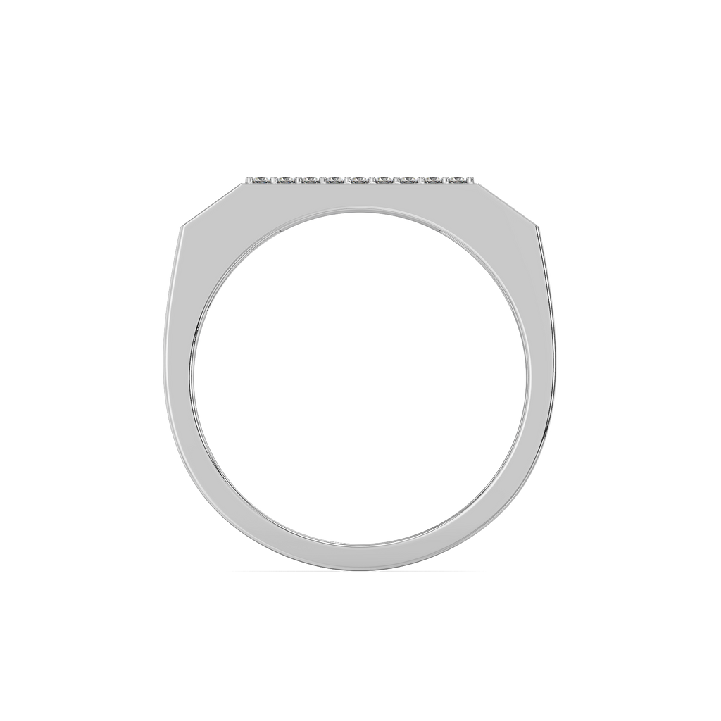 Silver Grid - Lab Diamond Men's Ring