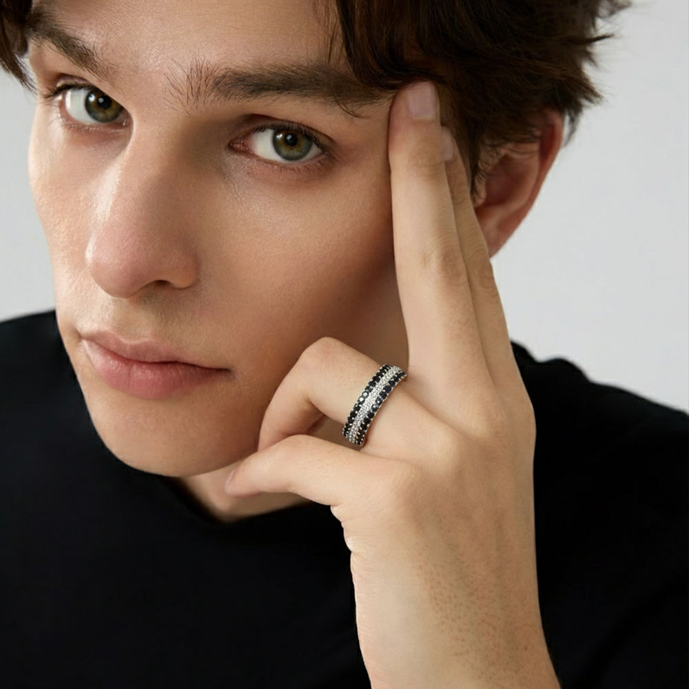 Midnight Mirage - Lab Diamond Men's Ring Secondary image