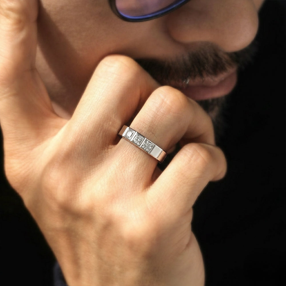 Triad Band - Lab Diamond Men's Ring Secondary image