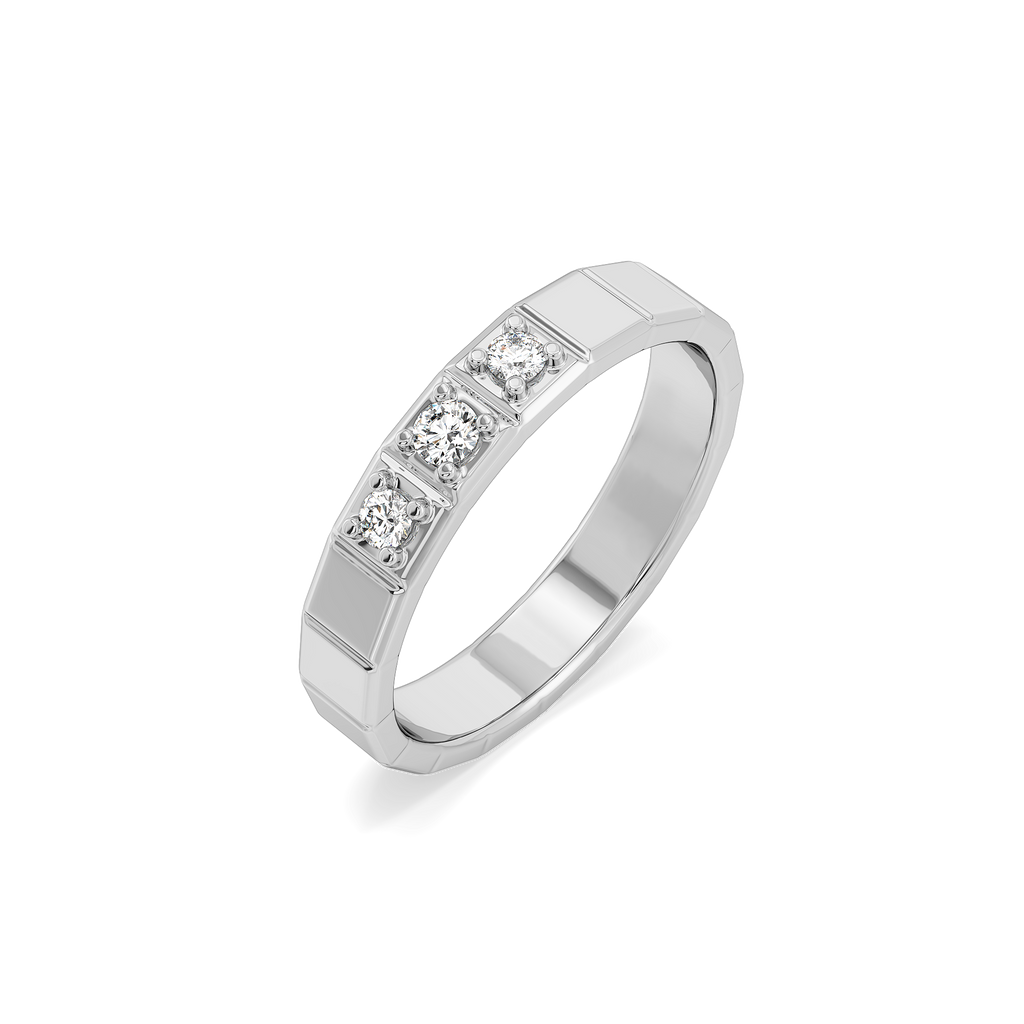 Triad Band - Lab Diamond Men's Ring