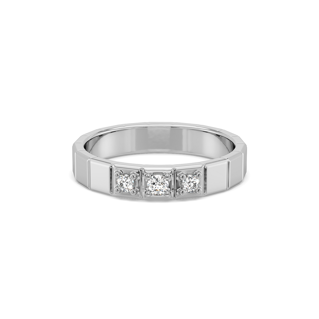 Triad Band - Lab Diamond Men's Ring