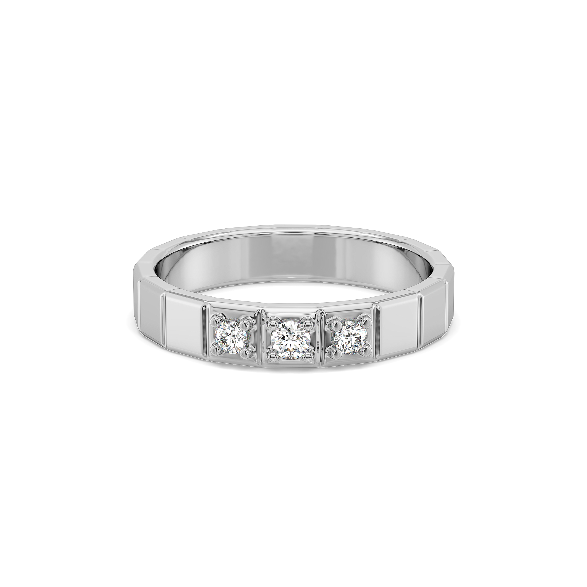 Triad Band - Lab Diamond Men's Ring