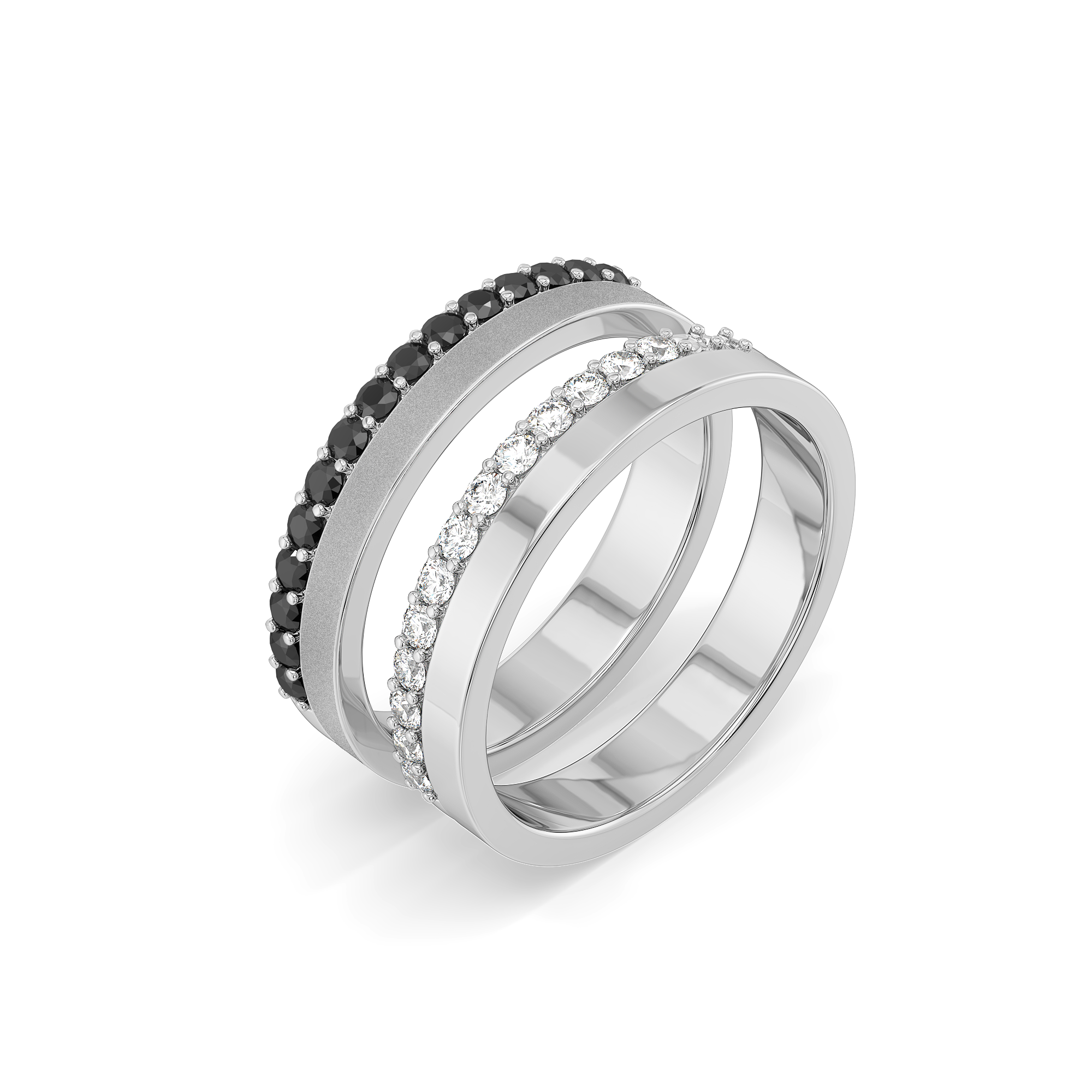 Eclipse Stackable Band - Lab Diamond Men's Ring Main image