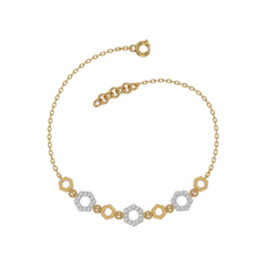 Hexagon Chic - Lab Diamond Bracelet