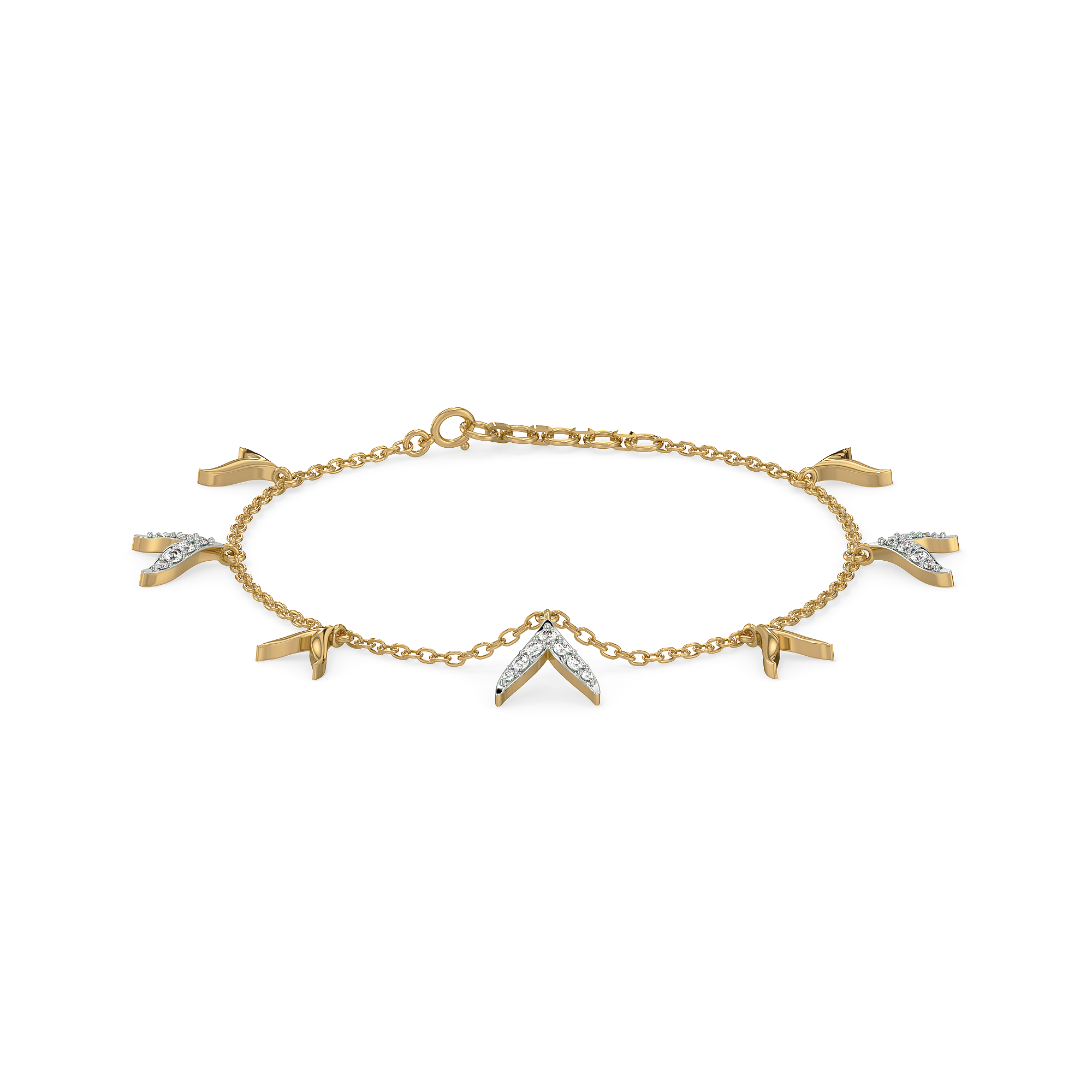 Ocean’s Treasure - Lab Diamond Charm Bracelet Secondary image
