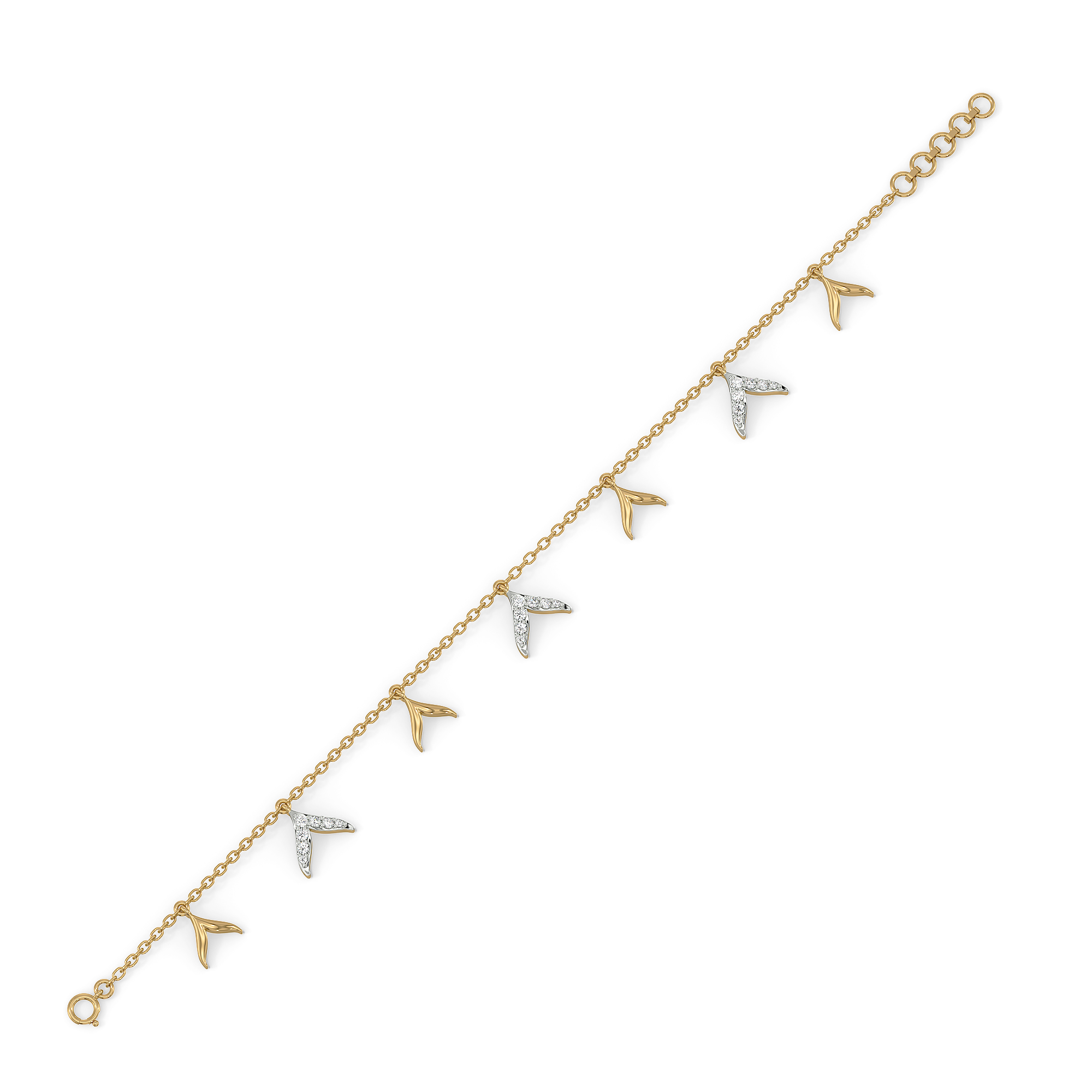 Ocean’s Treasure - Lab Diamond Charm Bracelet
