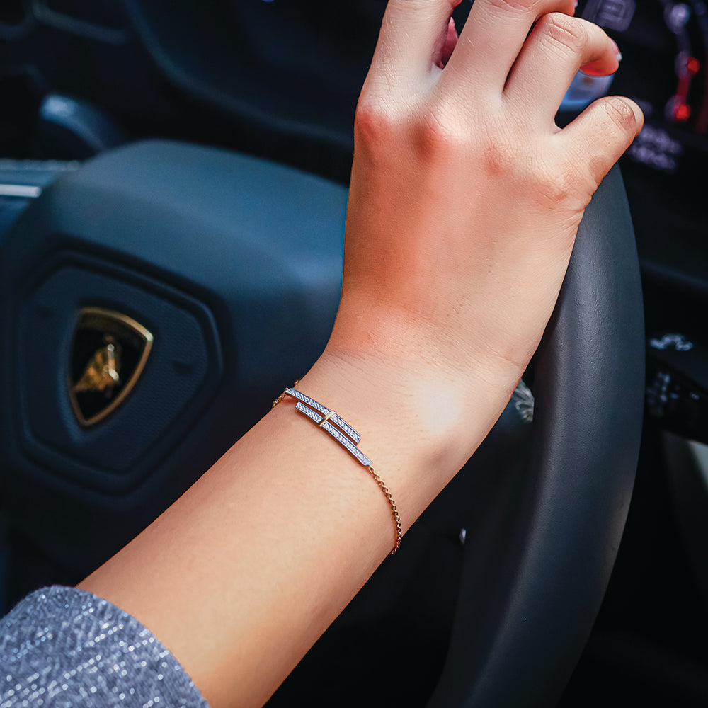 Edge of Elegance - Lab Diamond Bracelet Secondary image
