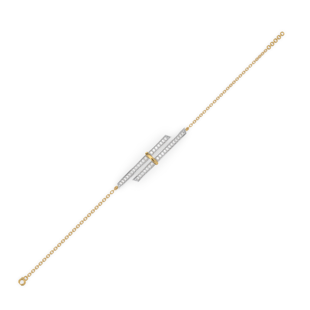 Edge of Elegance - Lab Diamond Bracelet