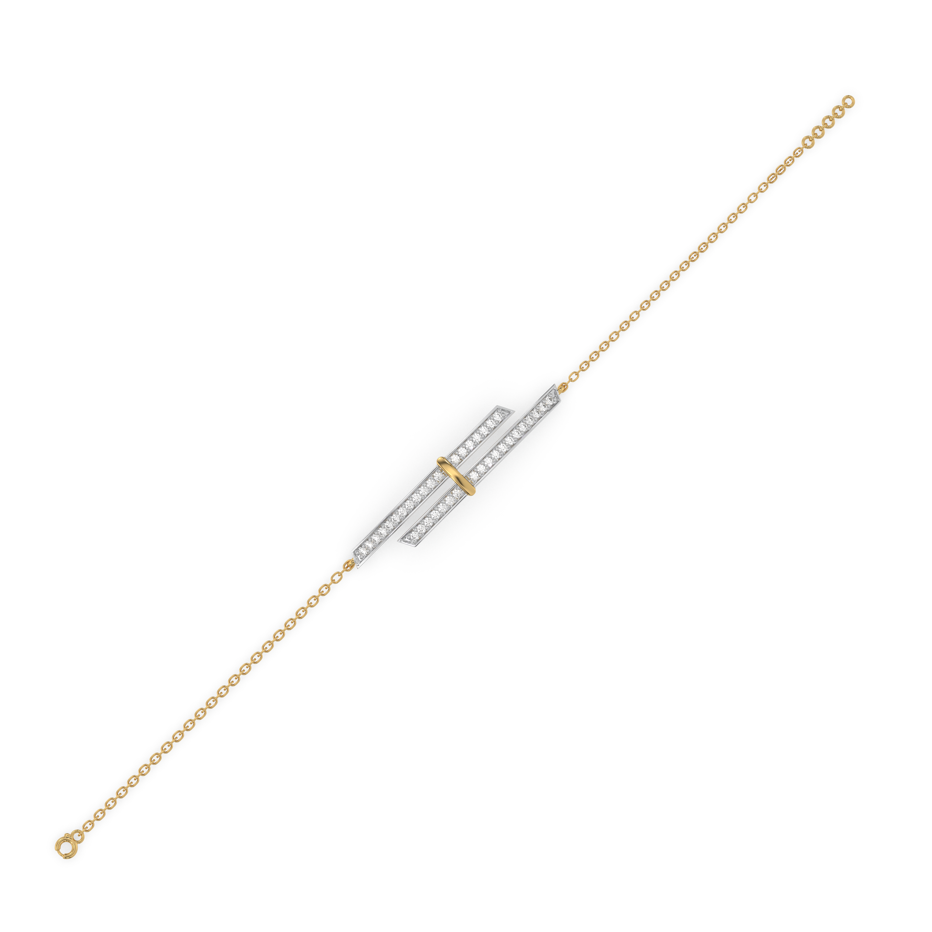 Edge of Elegance - Lab Diamond Bracelet