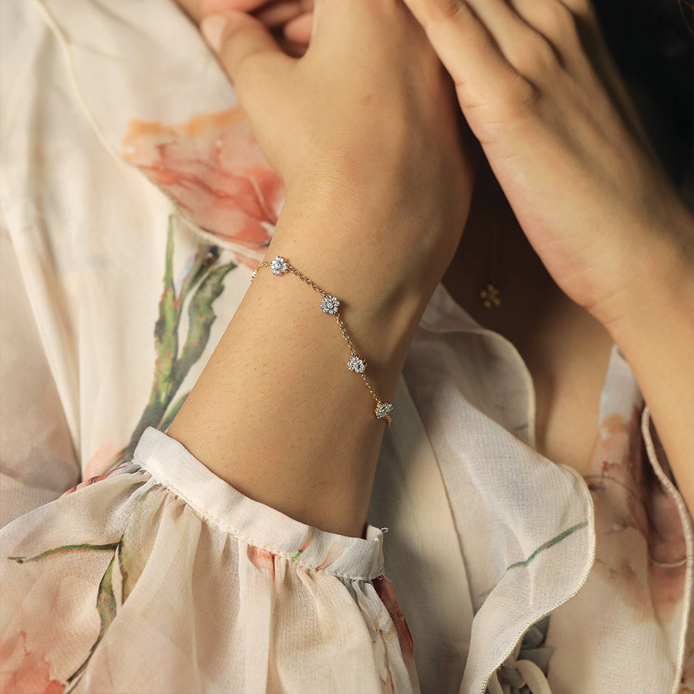 Eternal Bloom - Lab Diamond Station Bracelet