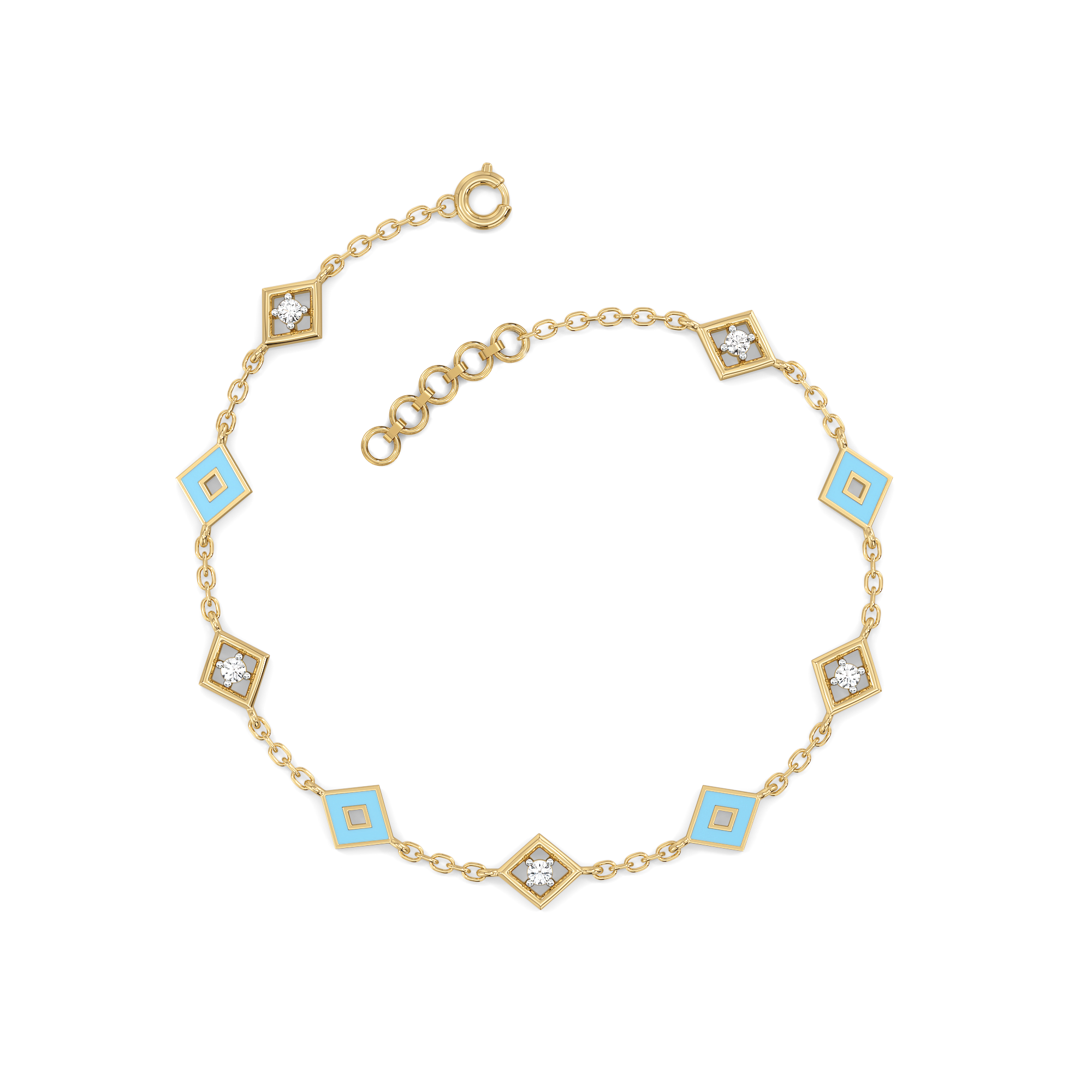 Frosted Serenity - Lab Diamond Snowflakes Bracelet