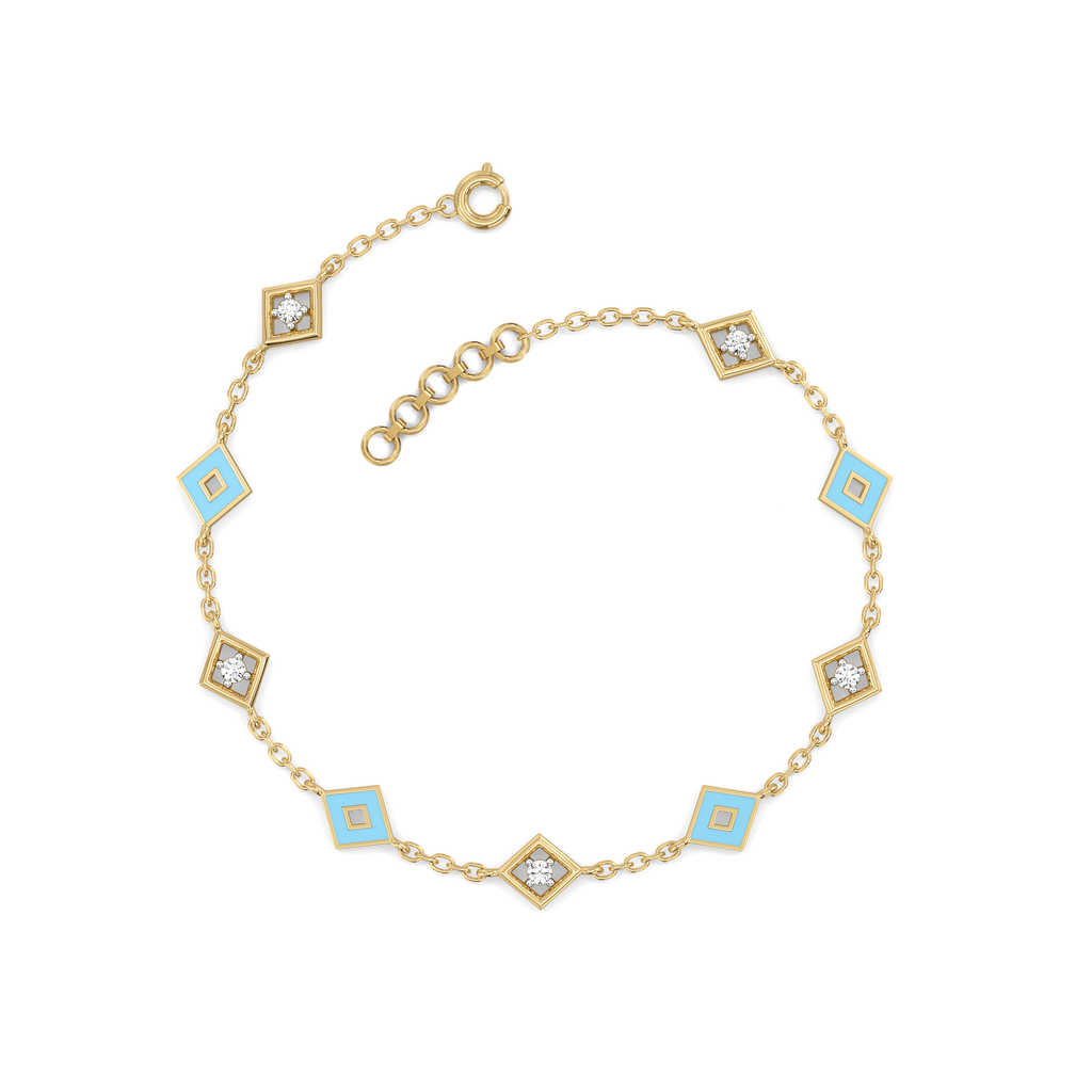 Frosted Serenity - Lab Diamond Snowflakes Bracelet