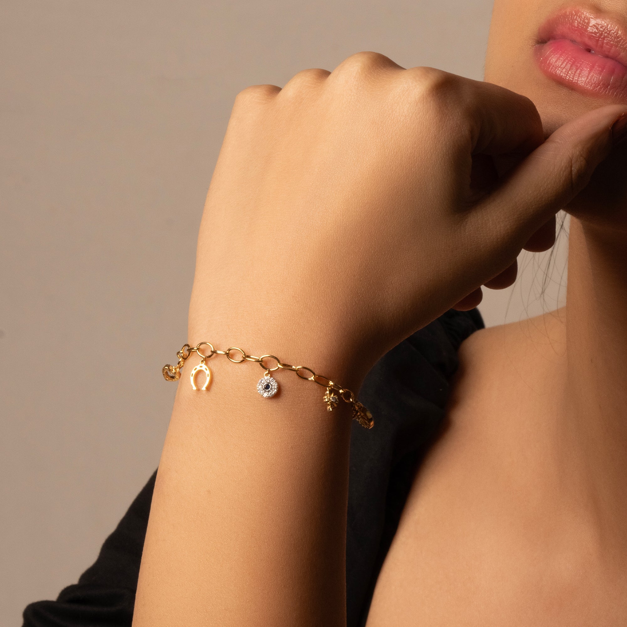 Evil Eye - Lab Diamond Charm Bracelet