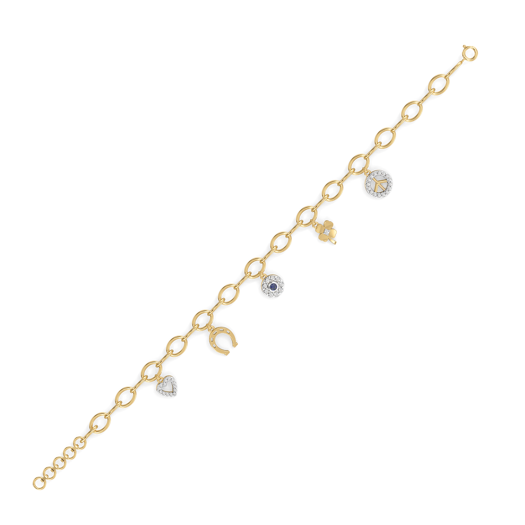 Good Vibes - Lab Diamond Charm Bracelet