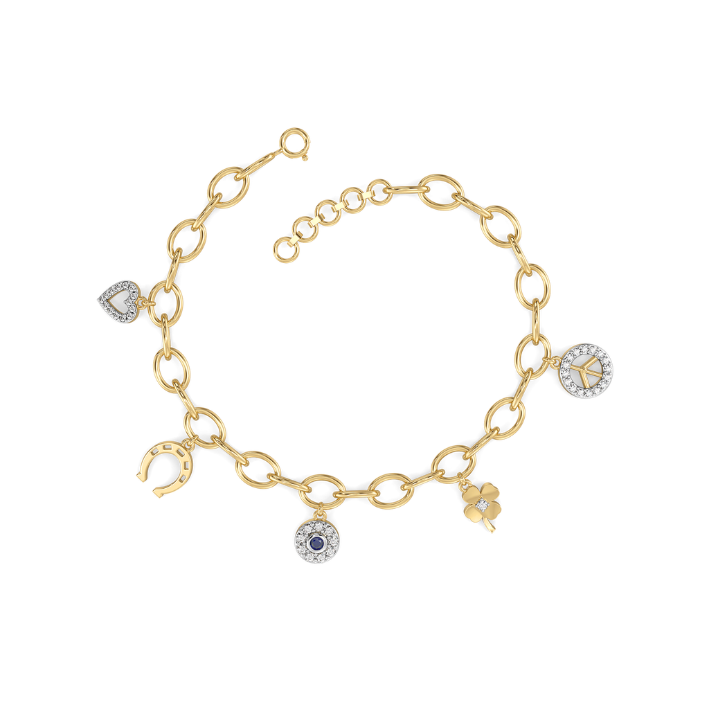 Good Vibes - Lab Diamond Charm Bracelet