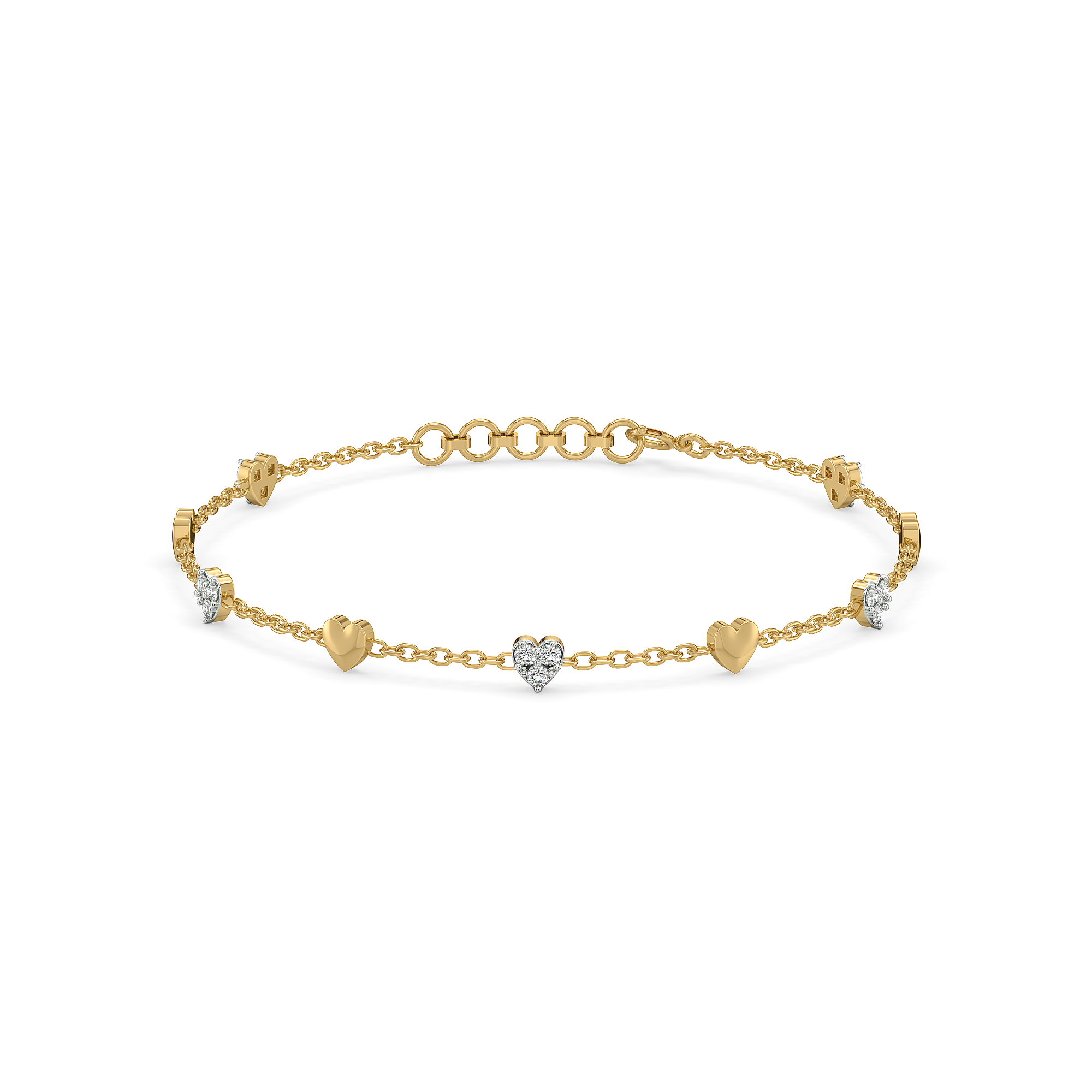 Beating Heart - Lab Diamond Station Bracelet Main image