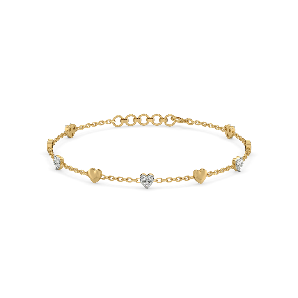 Beating Heart - Lab Diamond Station Bracelet