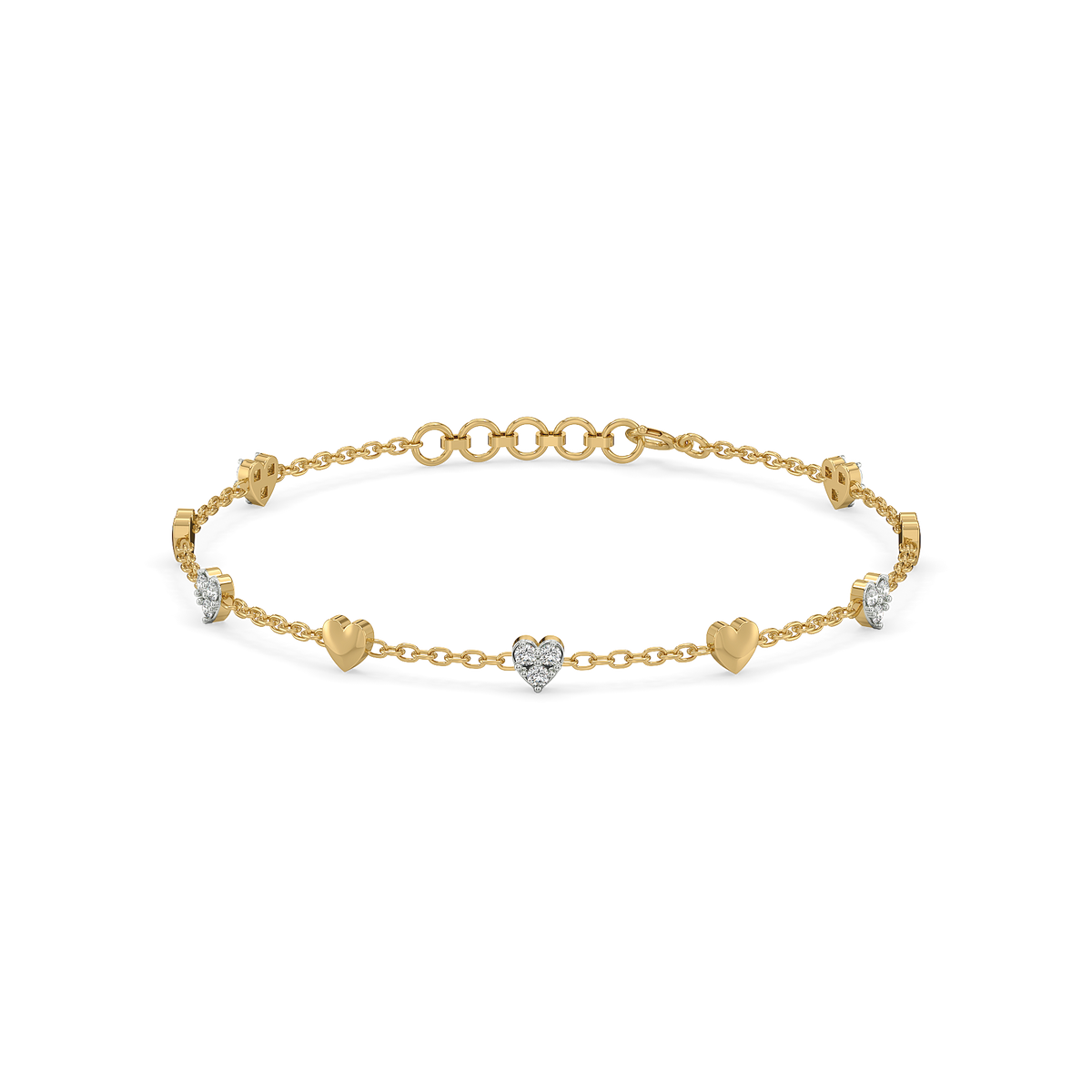 Beating Heart - Lab Diamond Station Bracelet