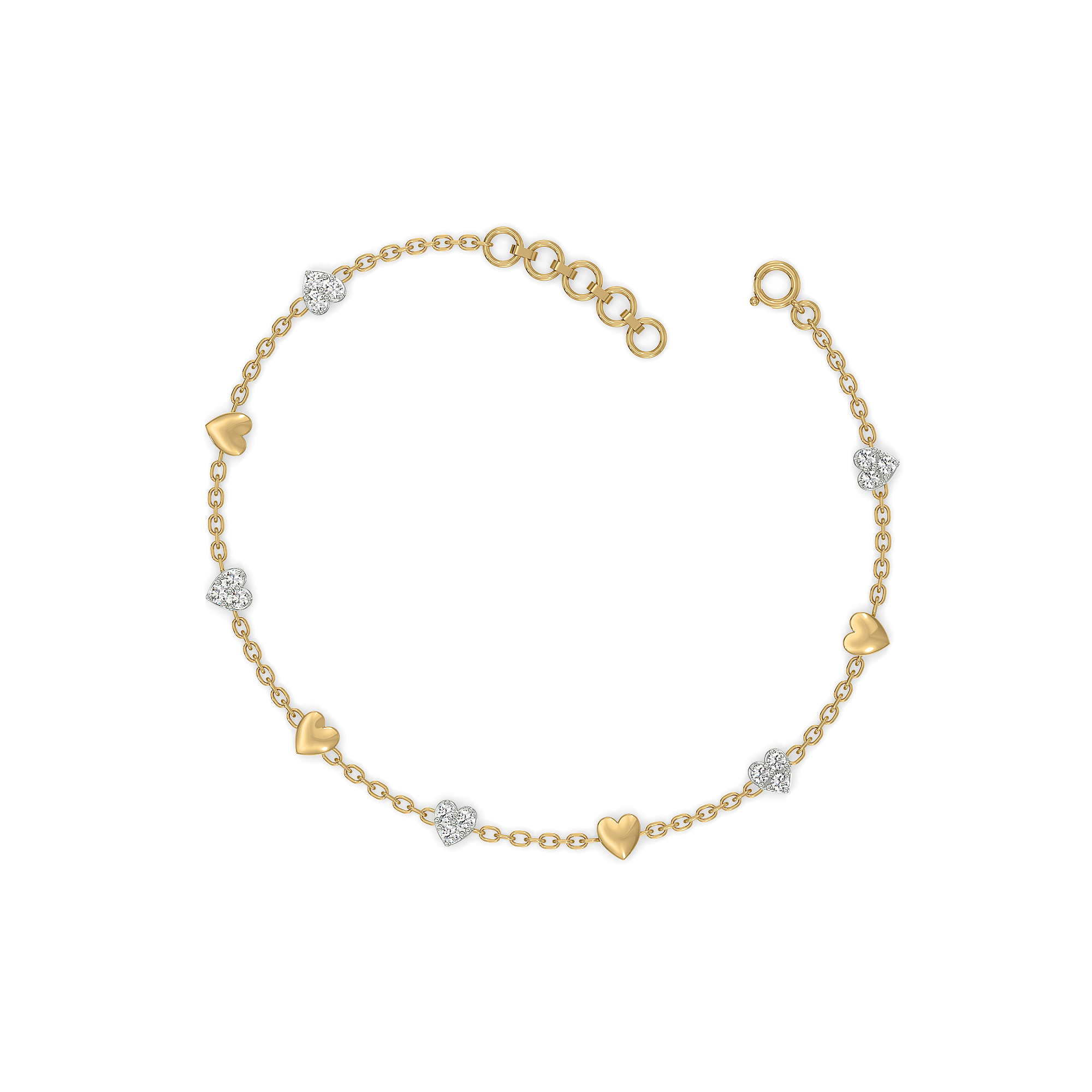 Beating Heart - Lab Diamond Station Bracelet