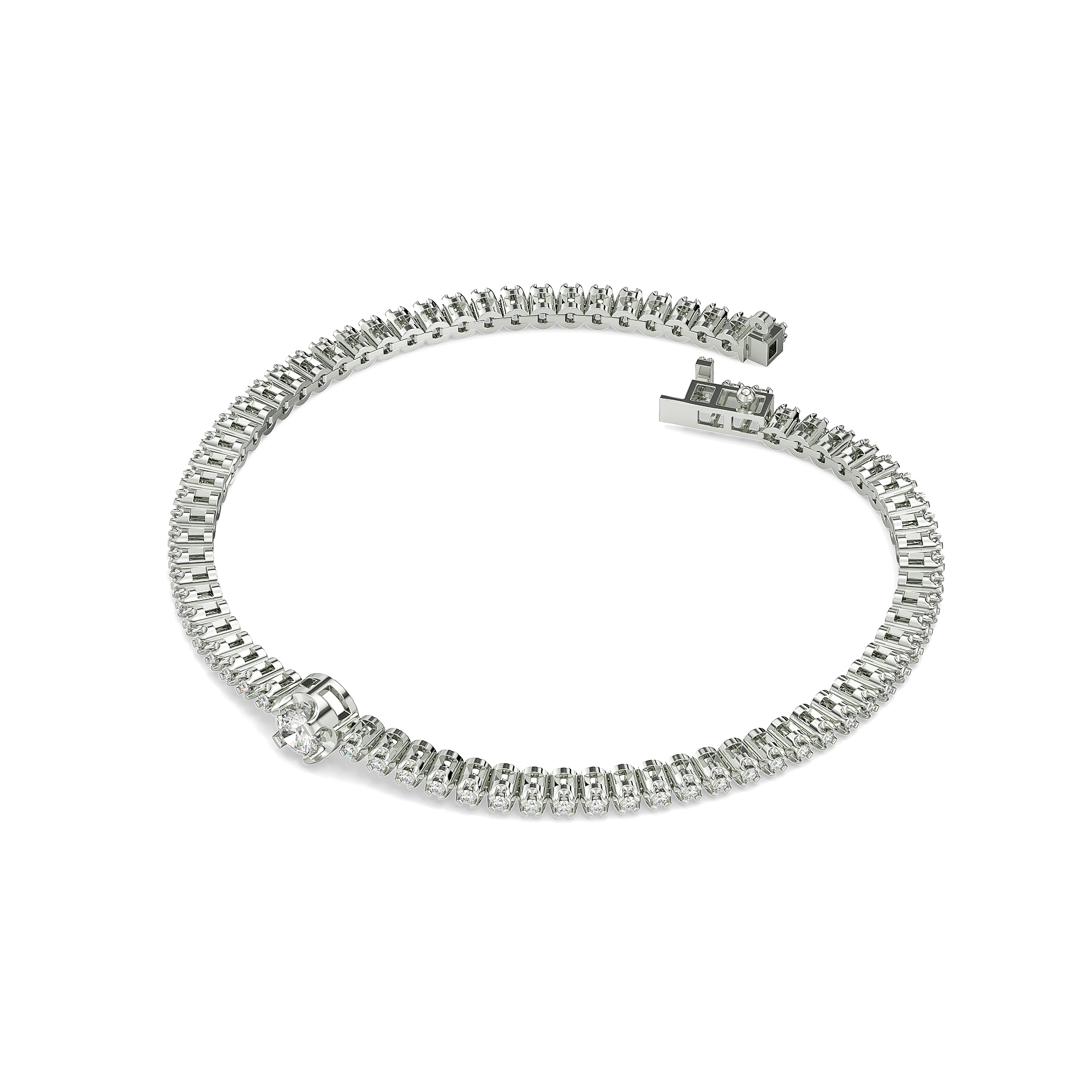 Luminous Charm - Lab Diamond Solitaire Bracelet