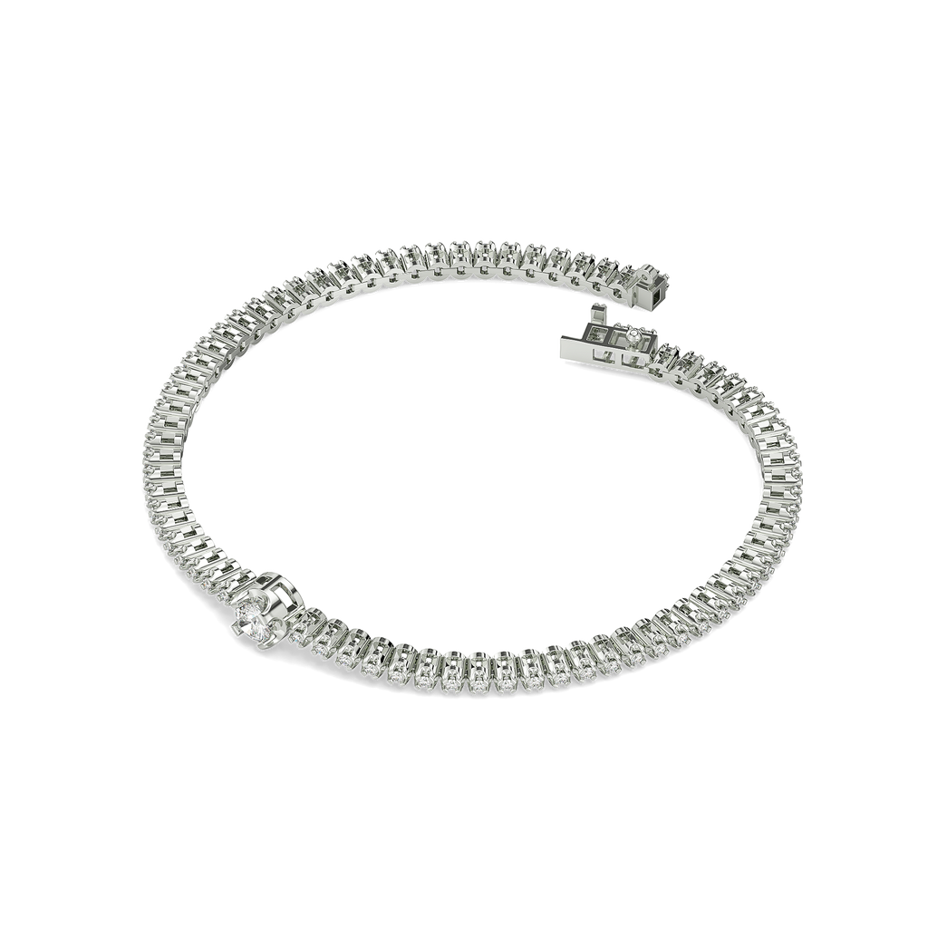 Luminous Charm - Lab Diamond Solitaire Bracelet