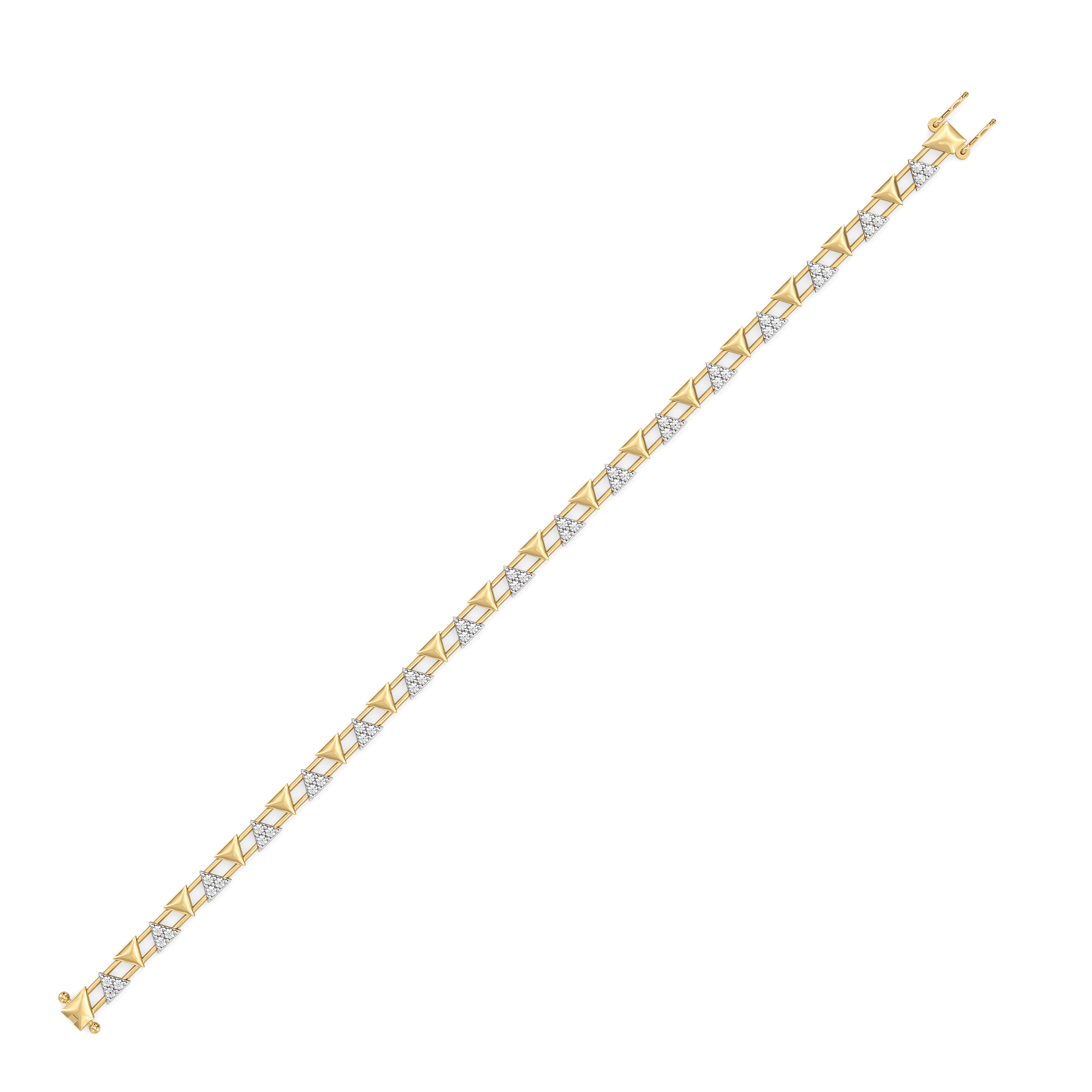 Edgy Elegance - Lab Diamond Tennis Bracelet