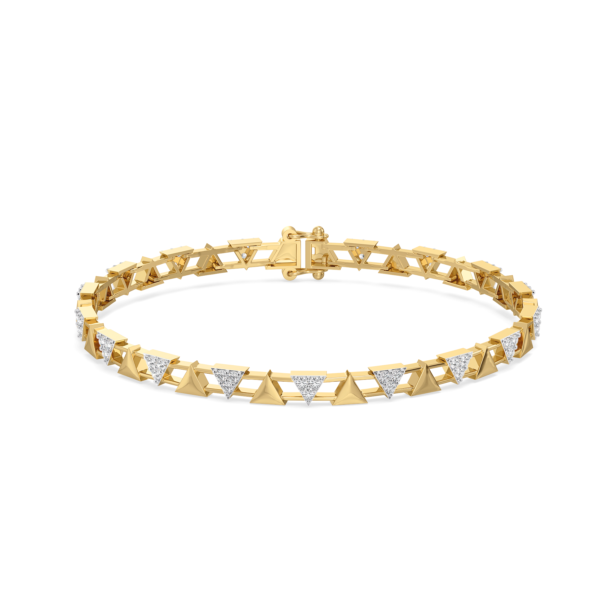 Edgy Elegance - Lab Diamond Tennis Bracelet