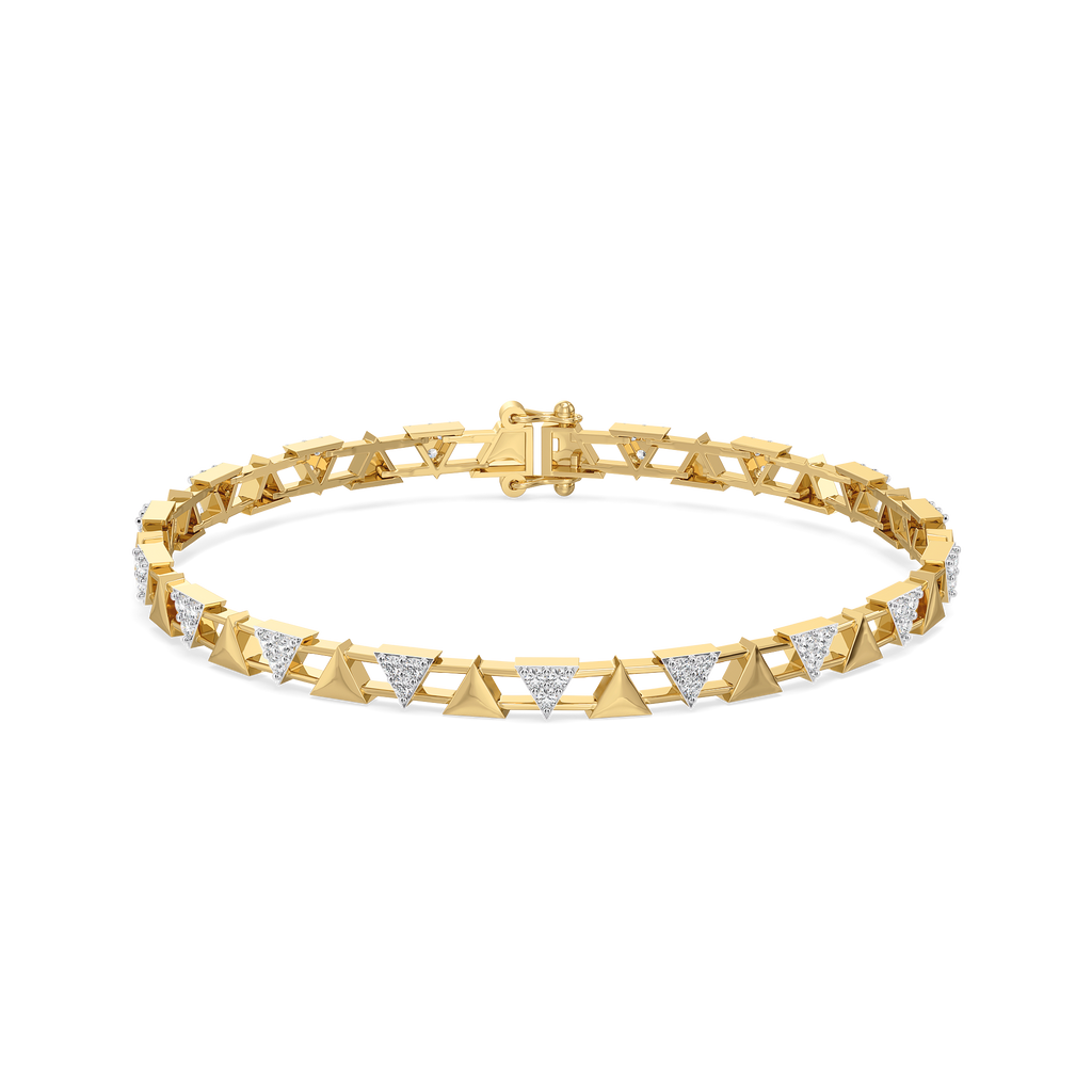 Edgy Elegance - Lab Diamond Tennis Bracelet